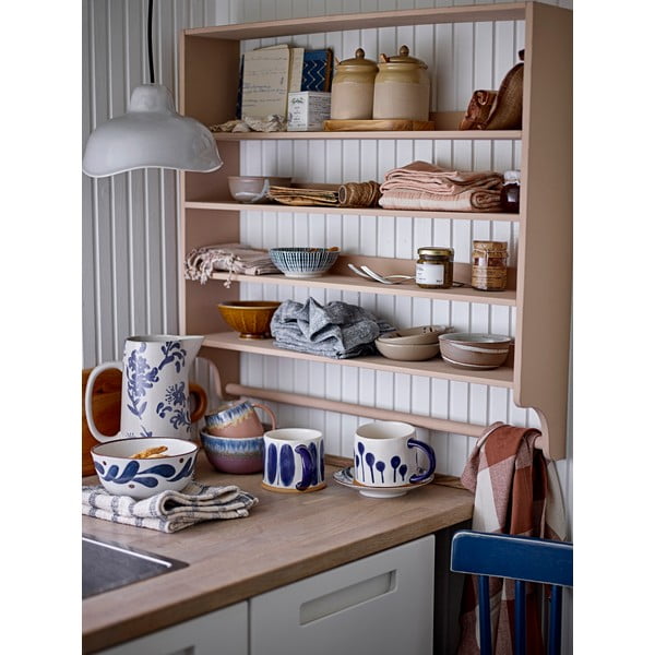 Tazze in set bianche/blu in gres 3 pz 450 ml Linora – Bloomingville-image-2