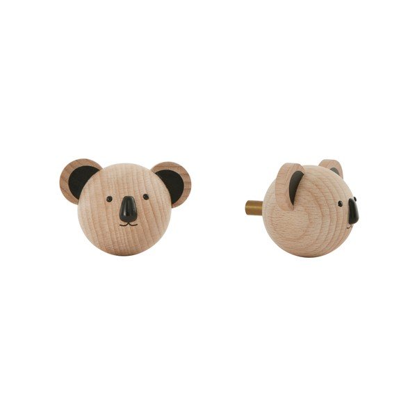 Gancio da parete di colore naturale in faggio massiccio Koala – OYOY Mini
