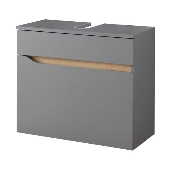 Mobile sospeso grigio sotto il lavabo 60x53 cm Set 357 - Pelipal-image-2