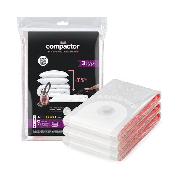 Sacchetti per il vuoto in set da 3 pezzi Vacuum XL - Compactor