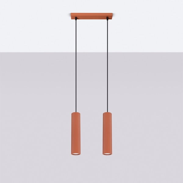 Lampadario color mattone Gleam – Sollux-image-4