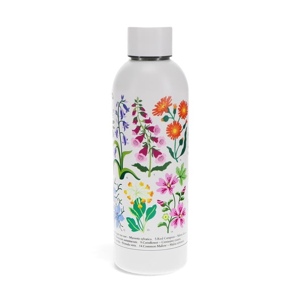 Bottiglia in acciaio inox bianco 500 ml Wild Flowers - Rex London