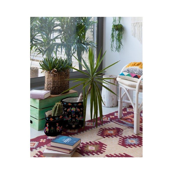 Set di 2 coprivasi in tessuto Animals Otomi Negro - Madre Selva-image-1