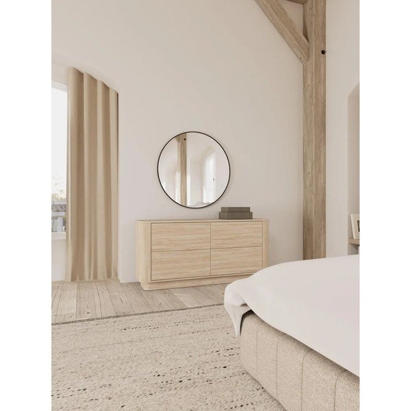 Credenza colore naturale chiaro con effetto rovere 160x75x40 cm Atmore – Actona-image-1