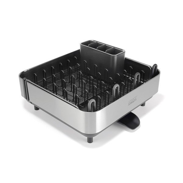 Scolapiatti regolabile nero in plastica 35,5x38 cm Extend Steel Plus – Joseph Joseph-image-1