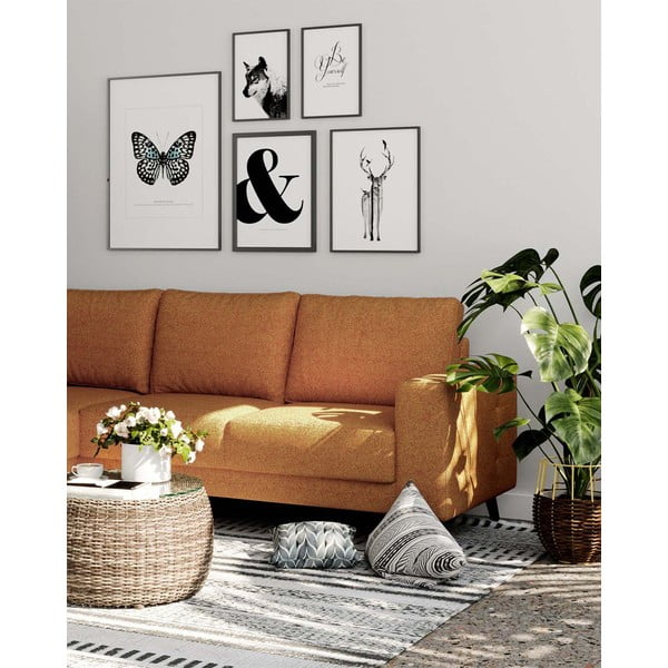 Divano angolare arancione (variabile) Fynn - Ghado-image-4