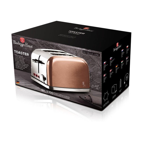 Tostapane beige Rosegold Metallic Line - BerlingerHaus-image-3