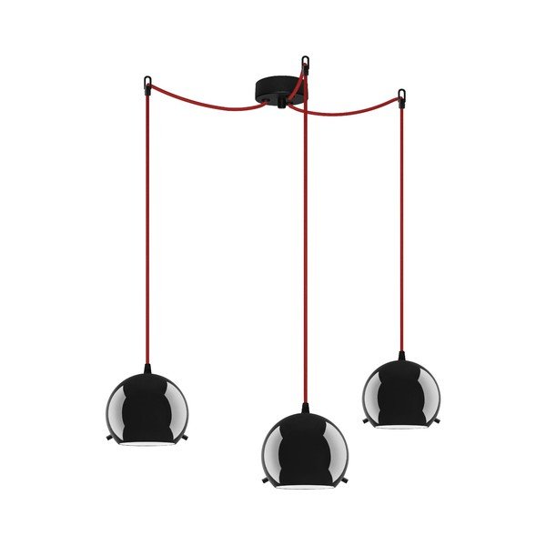 Trojité světlo MYOO Elementary, black glossy/red/black