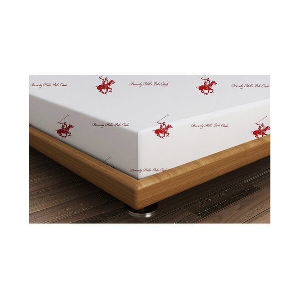 Lenzuolo matrimoniale non elastico con dettagli rossi Clancy, 240 x 260 cm - Beverly Hills Polo Club-image-1