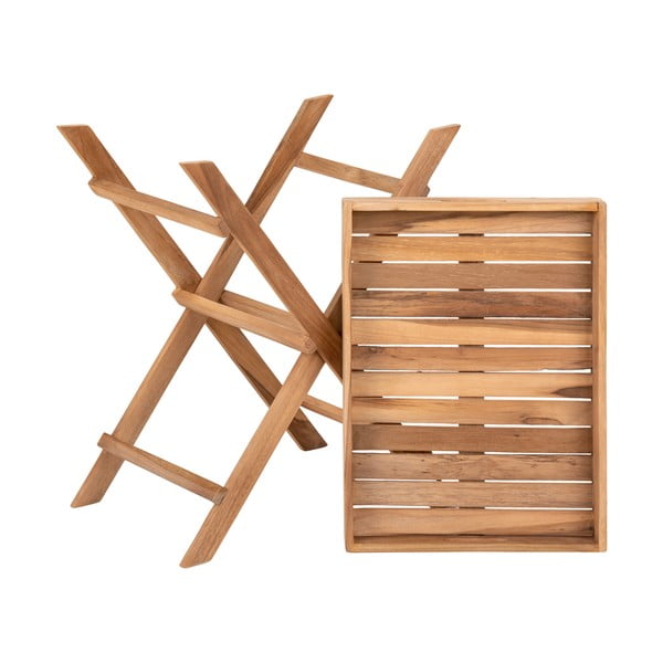 Tavolino di servizio da esterno in teak massiccio 29x39 cm Ronda – House Nordic-image-3