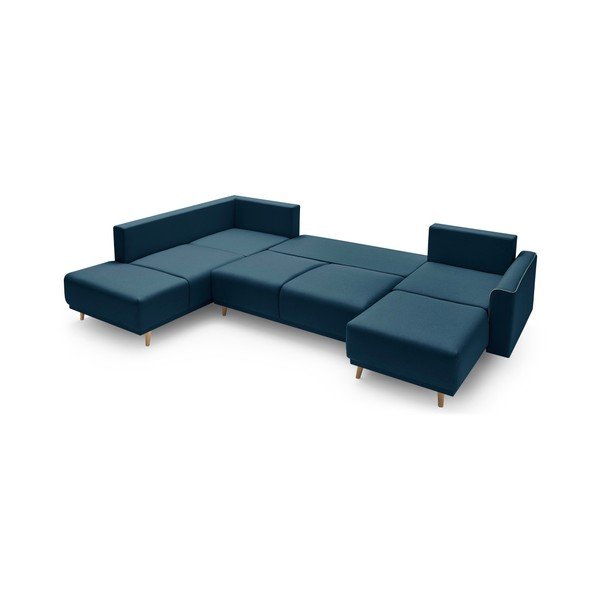 Divano letto a U Panoramique XXL Mola blu navy, angolo destro - Bobochic Paris-image-3
