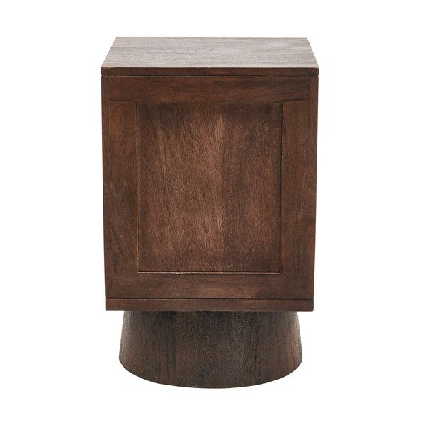 Comodino marrone scuro in mango massiccio Crumble – WOOOD-image-4