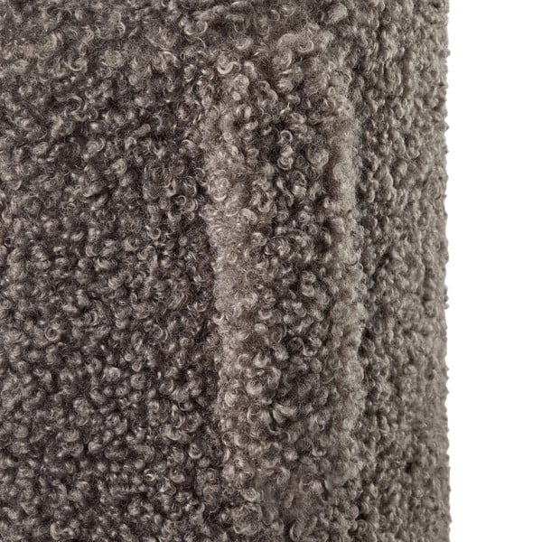 Poggiapiedi marrone scuro con rivestimento in bouclé Teddy – Blomus-image-3