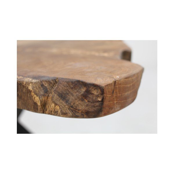 Tavolino Victoria in legno di teak non trattato, 70 x 45 cm - HSM collection-image-4