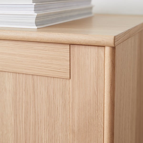 Vetrina sospesa con illuminazione in rovere 133x136 cm Mistral - Hammel Furniture-image-3