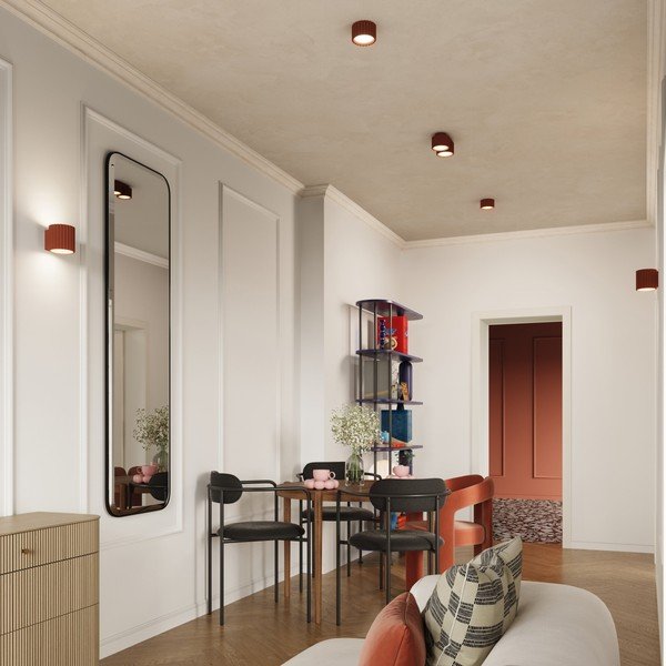 Faretto color terracotta in metallo ø 10 cm Zora – Sollux-image-2
