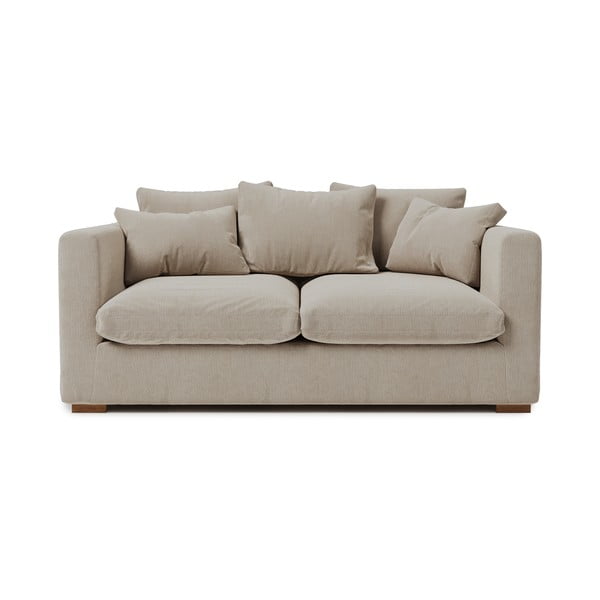 Divano in velluto a coste color crema 175 cm Comfy - Scandic