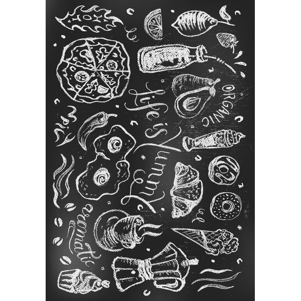 Tappeto nero lavabile 50x80 cm Life Is Yummy – Vitaus