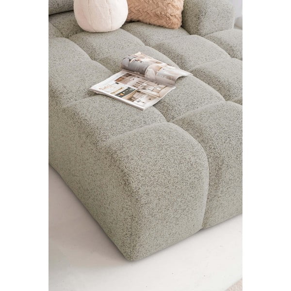 Divano angolare componibile marrone chiaro allungabile/con contenitore (con penisola a destra) Lulu – Miuform-image-4