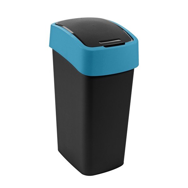 Cestino per la spazzatura nero/blu in plastica per raccolta differenziata 45 l Flip Bin – Curver