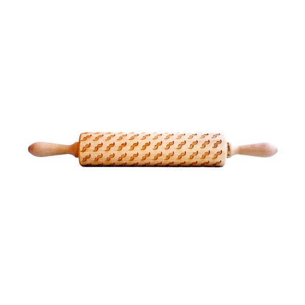 Mattarello con rilievo in legno Mustache – Valek