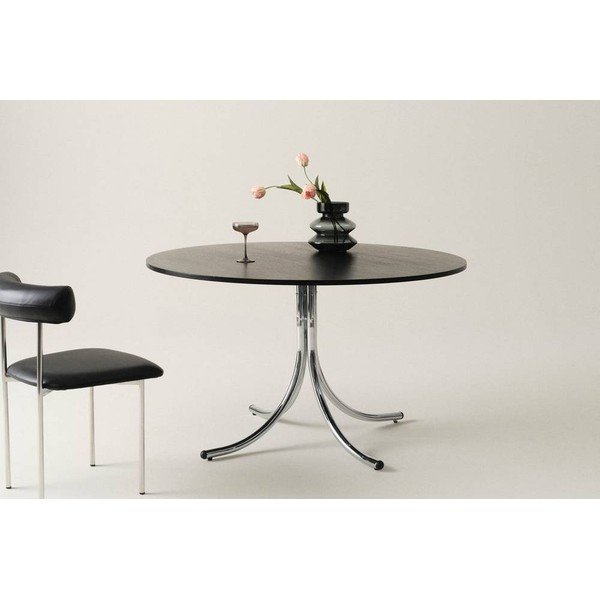 Tavolo da pranzo rotondo in metallo ø 130 cm Chipley – Jotex-image-1