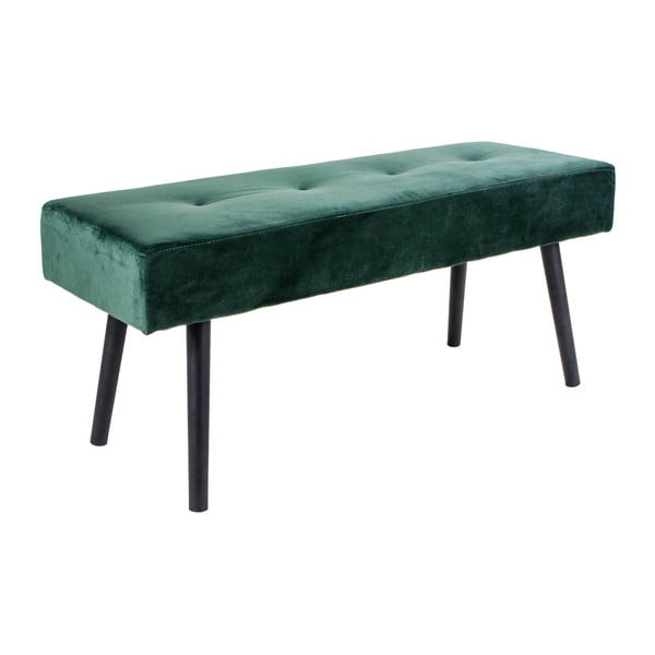 Panca imbottita verde scuro con rivestimento in velluto , 100 x 35 cm Skiby - House Nordic-image-2