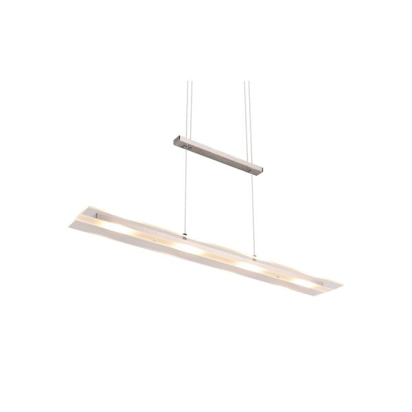 Apparecchio a sospensione LED grigio con paralume in vetro Milos - Reality-image-4