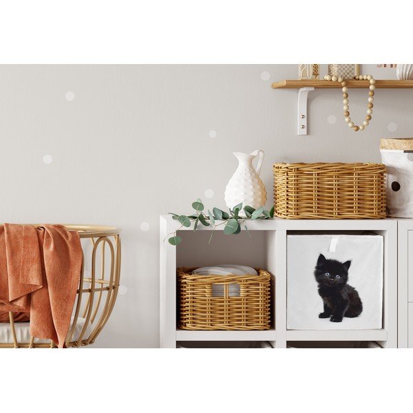 Organizer per giochi da bambino bianco in tessuto 32x32x32 cm The Cutest Ones – Butter Kings-image-2