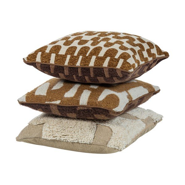 Set di cuscini decorativi in ciniglia 3 pz 45x45 cm Fayden – WOOOD-image-3