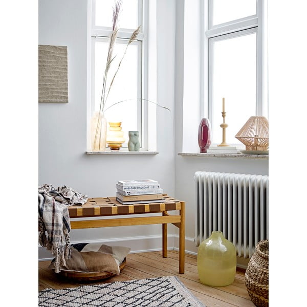 Portacandele in metallo giallo, altezza 26 cm Indica - Bloomingville-image-1