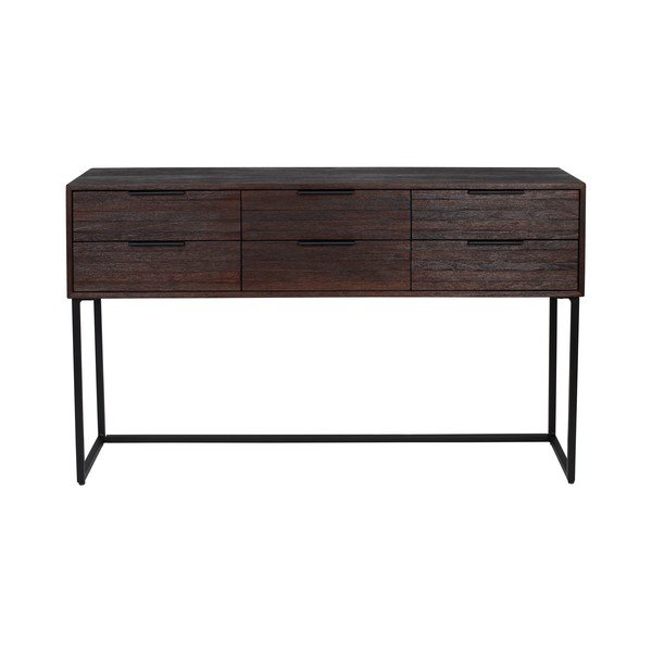 Credenza marrone scuro in teak massiccio Webster – White Label
