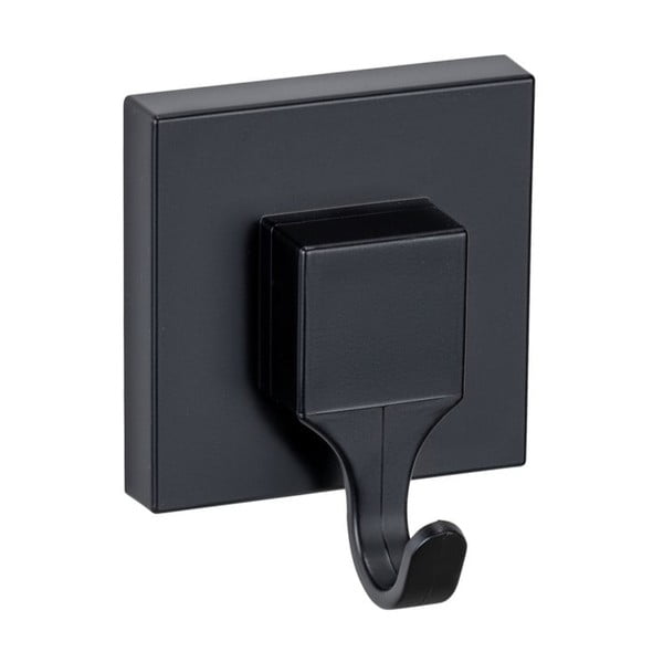 Ganci neri in plastica autobloccanti in set di 2 pezzi Quadro - Wenko