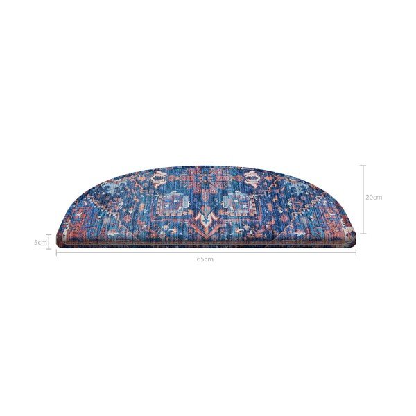 Set di 16 gradini blu, 20 x 65 cm Yoruk - Vitaus-image-4