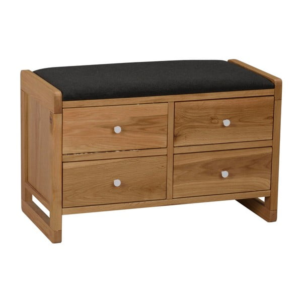 Scarpiera in rovere naturale con 4 cassetti Metro - Rowico-image-3