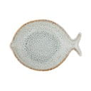 Piatto da portata blu e beige in gres Fleur – Bloomingville