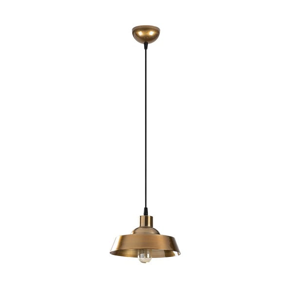 Lampadario dorato con paralume in metallo ø 22 cm Berceste – Opviq lights