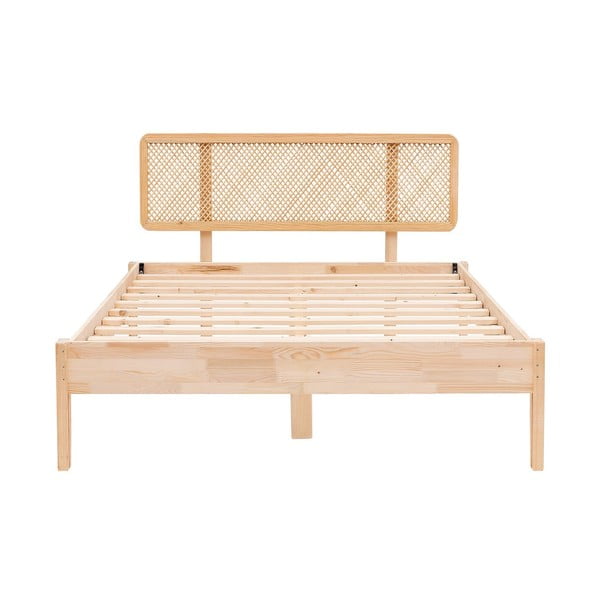 Letto singolo colore naturale in legno di abete rosso con doghe 90x200 cm Izabelya - Kalune Design-image-3