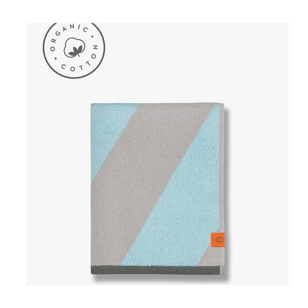 Asciugamano in spugna in cotone organico color menta 70x133 cm Diagonal - Mette Ditmer Denmark-image-4