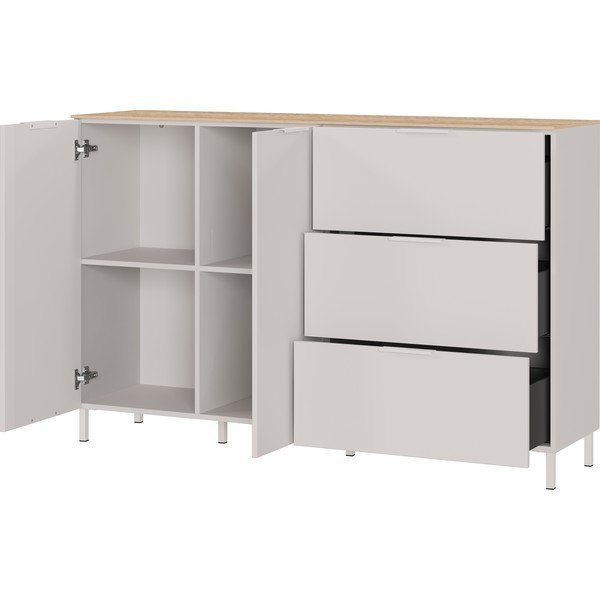 Cassettiera color crema opaca 151x98x40 cm Savoca – Germania-image-2