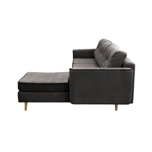 Divano letto grigio scuro con gambe chiare Ladybird, angolo destro - Mazzini Sofas-image-4