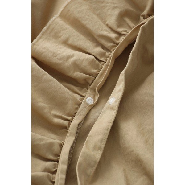 Set copripiumino e federa verde chiaro/color kaki in raso di cotone per letto singolo 150x210 cm Gloria – Ellos Home-image-3