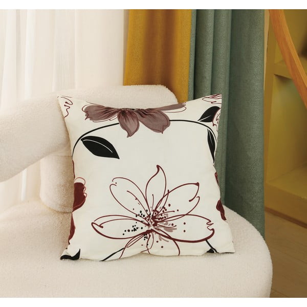 Biancheria da letto singola in microsatin marrone/crema 140x200 cm in set da 6 Scarlet - My House-image-4