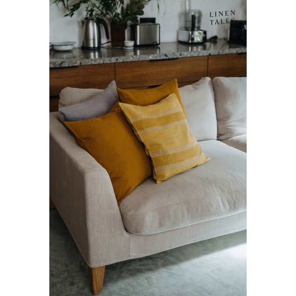 Federa di lino 40x40 cm Amber Bronze Stripes - Linen Tales-image-2