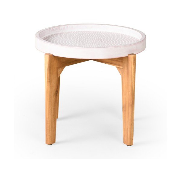Tavolo da giardino con piano in cemento rosa Bari, ø 55 cm - Bonami Selection-image-1
