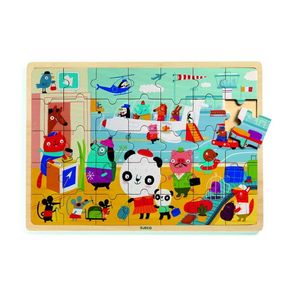 Puzzle per bambini in legno Airport - Djeco