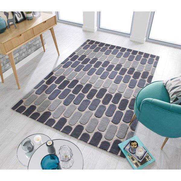 Tappeto in lana grigio 160x230 cm Fossil - Flair Rugs-image-4