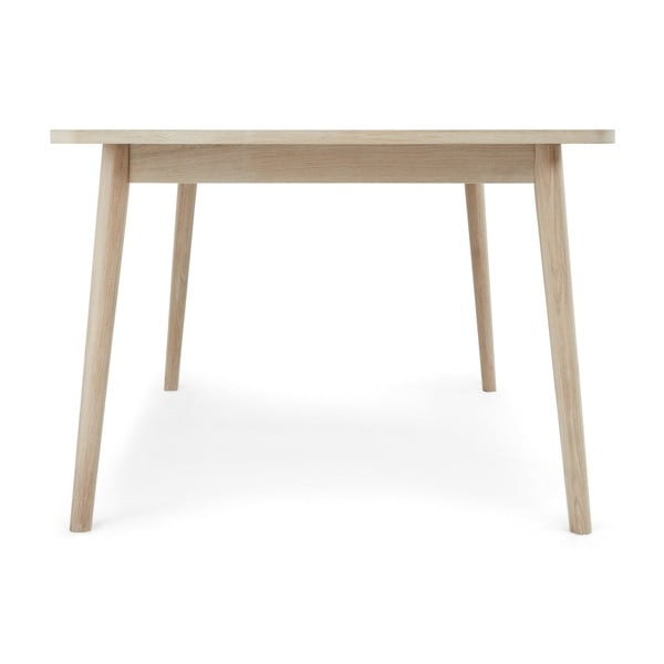 Tavolo da pranzo pieghevole con piano in rovere decorato in colore naturale 100x200 cm Nyborg - Furnhouse-image-3