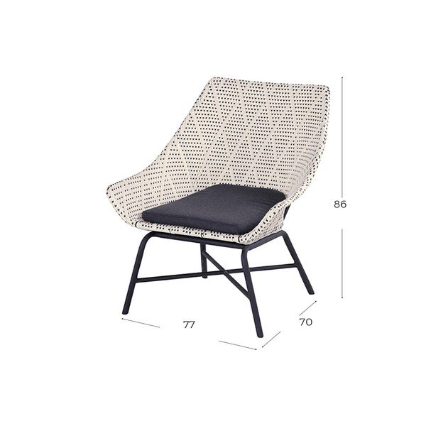 Sedia da giardino beige Delphine - Hartman-image-2