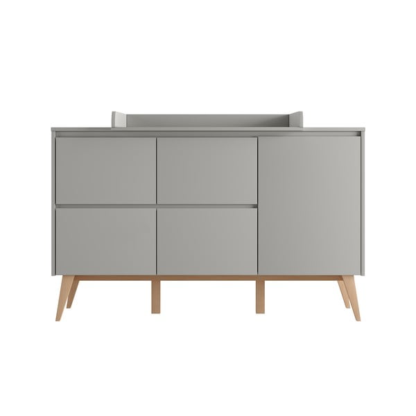 Cassettiera bassa grigia per bambini 149x52,5 cm Swing - Pinio-image-2